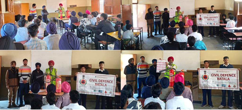 Bendcoverhold exercise conducted during earthquake